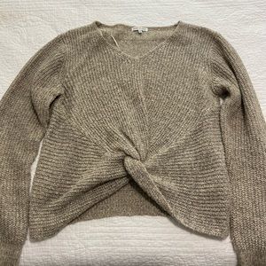 Beige Knit knot sweater